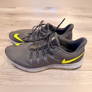Nike Charcoal and Neon Yellow Athletic Shoes